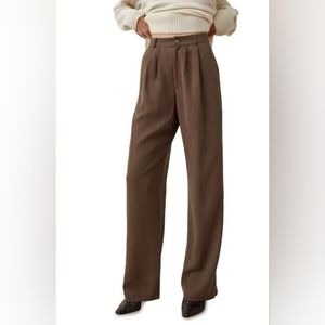 NWT Reformation Mason Pant in Brown Plaid (size 4)